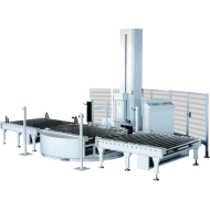 Автоматическая машина для упаковки паллет в стрейч-пленку (паллетообмотчик) с конвейером MH-FG-2000D Автоматическая машина для упаковки паллет в стрейч-пленку (паллетообмотчик) с конвейером MH-FG-2000D