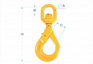 Крюк самозапирающийся поворотный