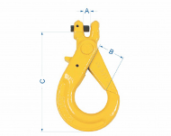 Крюк самозапирающийся с вилочным креплением