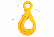 Крюк самозапирающийся с проушиной