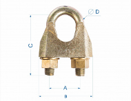Зажим канатный усиленный DIN1142
