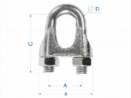 Зажим канатный DIN741