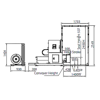 Автоматическая стреппинг машина для паллет TP-733VLM