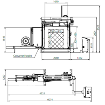 Автоматическая стреппинг машина вертикальной обвязки паллет TP-733VTS Zelos
