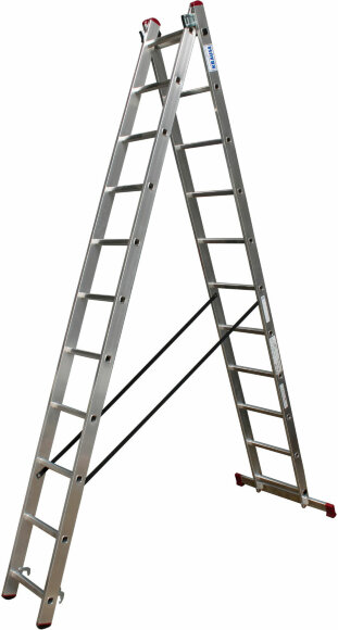 Двухсекционная универсальная лестница CORDA 2х11, артикул 010223 Двухсекционная универсальная лестница CORDA 2х11, артикул 010223