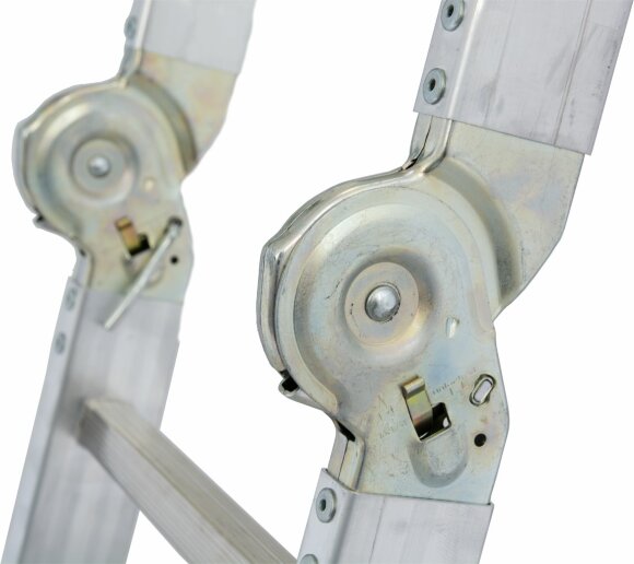 Универсальная шарнирная лестница CORDA, особенности продукта: удобный рычаг для разблокировки шарниров