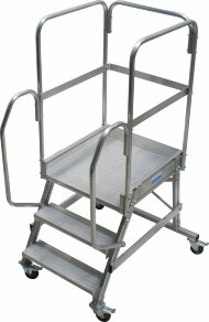 Односторонняя передвижная лестница CORDA с площадкой