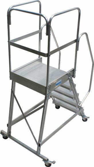 Односторонняя передвижная лестница CORDA с площадкой