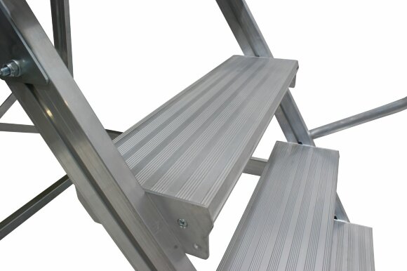 Односторонняя передвижная лестница CORDA с площадкой, особенности продукта