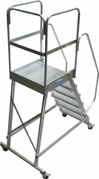 Односторонняя передвижная лестница CORDA с площадкой