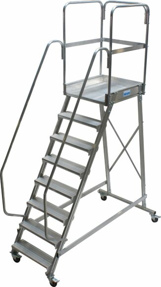 Односторонняя передвижная лестница CORDA с площадкой
