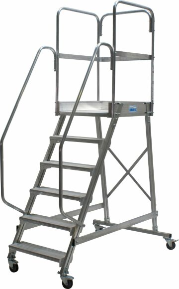 Односторонняя передвижная лестница CORDA с площадкой