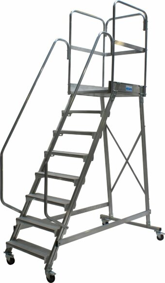 Односторонняя передвижная лестница CORDA с площадкой