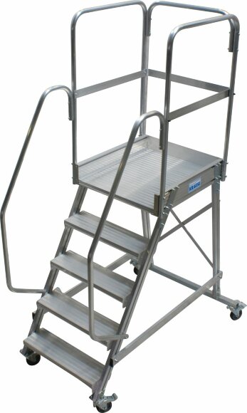 Односторонняя передвижная лестница CORDA с площадкой