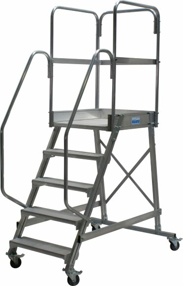 Односторонняя передвижная лестница CORDA с площадкой