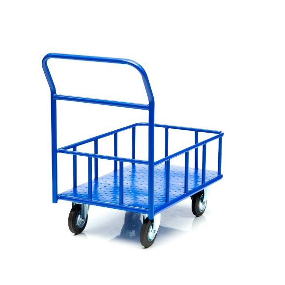Тележка платформенная Стелла-техник КПБ-300-150-И, с бортом, 600х900 мм