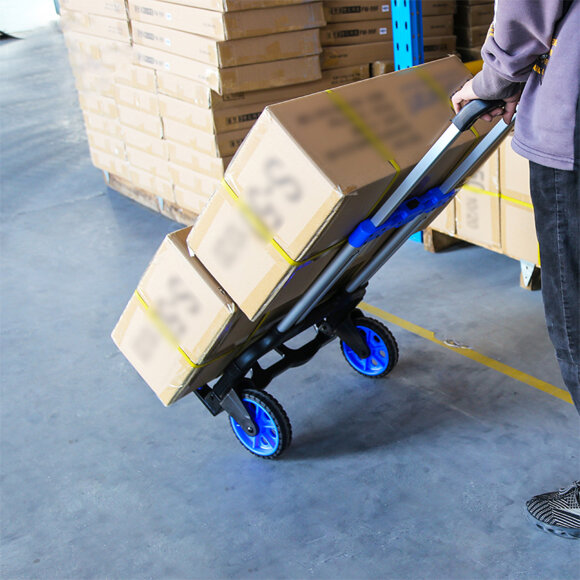 Тележка ручная Стелла-техник FW-90M складная, алюминий, сталь, грузоподъемность 125 кг