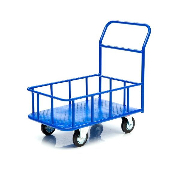 Тележка платформенная Стелла-техник КПБ-300-200-К, с бортом, 600х900 мм