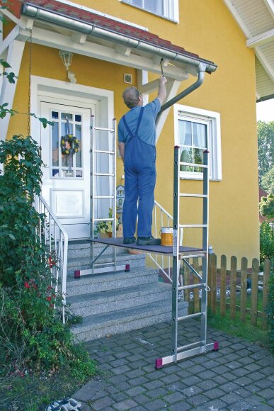 Лестничные подмости CORDA 2х7, пример использования