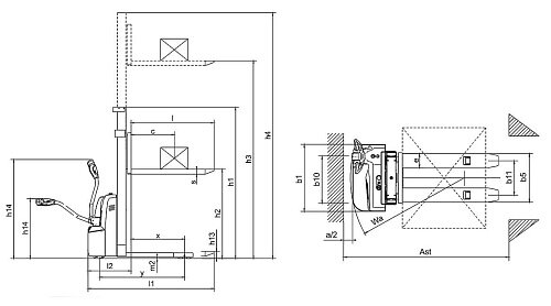 Электроштабелер Xilin CDD10R-E / CDD12R-E / CDD15R-E