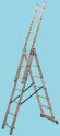 Трехсекционная универсальная лестница CORDA  3х7, артикул 010377, применение в качестве раздвижной лестницы-стремянки