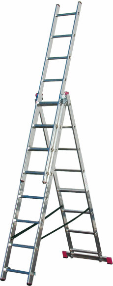 Трехсекционная универсальная лестница CORDA  3х8, артикул 010384 Трехсекционная универсальная лестница CORDA  3х8, артикул 010384