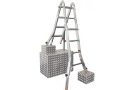 Шарнирная телескопическая лестница с выдвижными боковинами TELEVARIO 4х4
