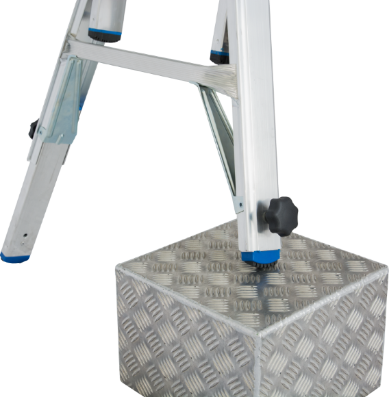 Шарнирная телескопическая лестница с выдвижными боковинами TELEVARIO 4х5